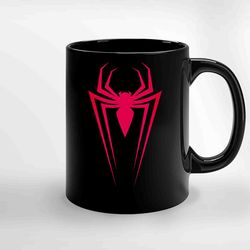 spidermad logo modern black ceramic mug, funny gift mug, gift for her, gift for him