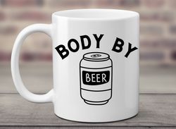 funny coffee mug body by beer unique kitchen gift dad husband present beer lover humorous chef cook