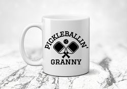 pickleballer granny coffee mug pickleballing lover i love playing pickleball new grandma gift