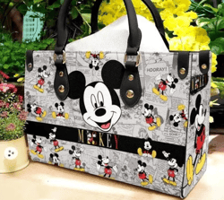 mickey leather handbag,mickey handbag,love disney,disney handbag,travel handbag,teacher handbag,handmade bag,custom bag