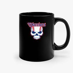 warriors baseball logo ceramic mug, funny coffee mug, custom coffee mug