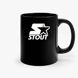 stout black ceramic mug, funny gift mug, gift for her, gift for him