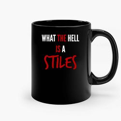 teen wolf what the hell is a stiles ceramic black mug, funny gift mug, gift for her, gift for him