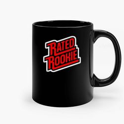 rated rookie baseball basketball football ceramic mug, funny coffee mug, birthday gift mug