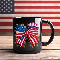 american pride mug, american flag mug, 4th of july black ceramic mug, independence day mug, patriotic mug,