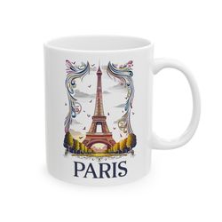 paris france mug, paris 2024 mug, vacation in paris, paris trip, fashion mug, fashion gift, europe trip, french love mug