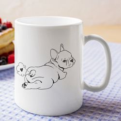 french bulldog coffee mug, animal lover mug, gifts for animal lovers, cute animals , frenchie dog coffee mug, cute pet