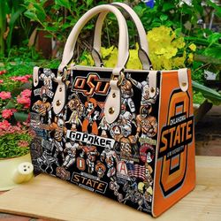 oklahoma state cowboys leather bag women leather hand bag