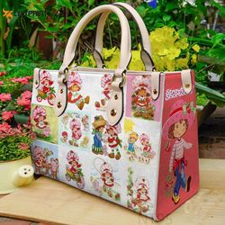 strawberry shortcake leather handbag gift for women