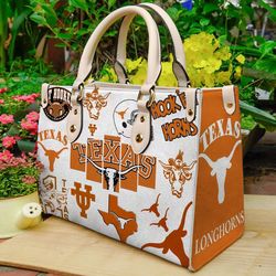 texas longhorns leather handbag women leather hand bag