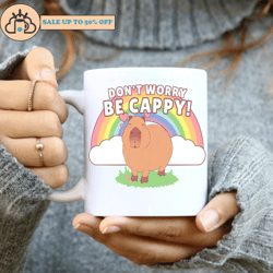 happy capybara mug capybara gifts capybara meme funny