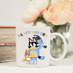 bluey bandit dad era coffee mug, bluey dad cup, bluey bingo family mug