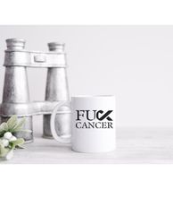 cancer awareness mug, fuck cancer coffee mug, funny cancer cup