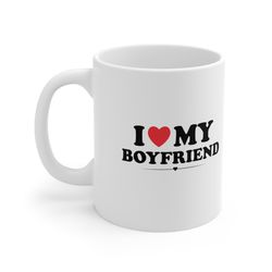i heart my boyfriend, i love my boyfriend mug, anniversary day gift