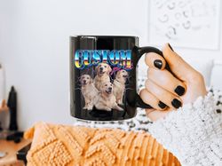 custom pet picture mug, retro dog photo mug, picture collage mug, 90s retro coffee mug, pet lover gift for dog mom