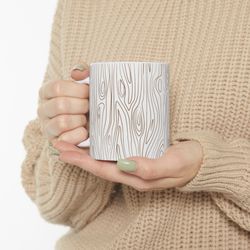 tree bark, minimal design, cottagecore mug, coffee mug, gift for her, gifts for him mug, birthday gift mug