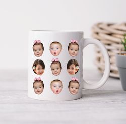 custom baby face mug, baby photo mug, personalized baby photo mug, dad birthday gift, baby face mug, mothers day mug