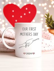 our first mothers day mug, personalized name mom mug, first time mom gifts, first mothers day gifts from baby