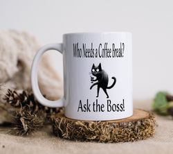 personalized boss mug, gift idea for coworker, boss gift, coffee tea mug, custom boss mug, comic boss present, sarcastic