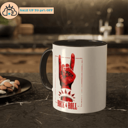 rock n roll music rock band gift for rocknroll fans mug