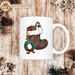 sock full of presents merry christmas gift ceramic mug