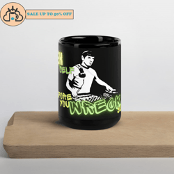 trek yourself before you wreck yourself black glossy mug