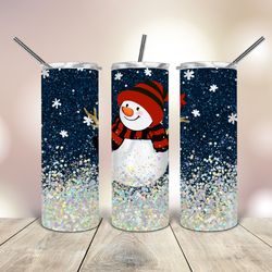 20 oz skinny tumbler  snowman winter, gift for lover, gift for her