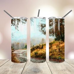 20 oz tumbler  watercolor landscape, gift for lover, gift for her