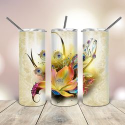 floral tumbler  20 oz skinny, gift for lover, gift for her