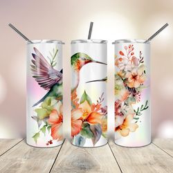 hummingbird  tumbler  20 oz skinny, gift for lover, gift for her