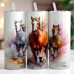 Horse Tumbler, 20 oz Skinny Tumbler, Gift For Lover, Gift For Her