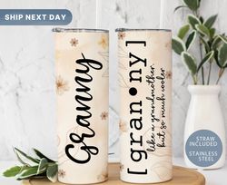 granny definition tumbler, floral grandmom tumbler, mothers day gift ideas