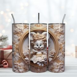 3d retro vintage minnie mouse tumbler minnie 20oz, birthday gift mug, skinny tumbler, gift for kids