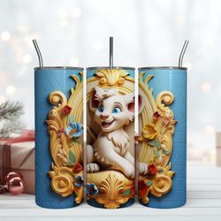 the lion king cartoon simba 20oztumbler, birthday gift mug, skinny tumbler, gift for kids