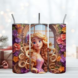 little princess tangled 20oz, birthday gift mug, skinny tumbler, gift for kids