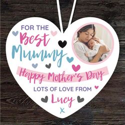 best mummy mothers day photo gift heart personalised ornament