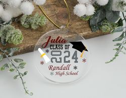 custom graduation ornament,class of 2024 ornament gift,high school grad