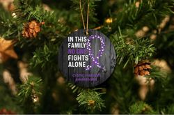 cystic fibrosis awareness christmas christmas ornament