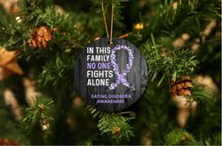 eating disorder awareness christmas ornament