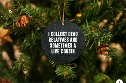 genealogy uv printed christmas ornament, family history, relatives