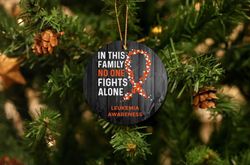 leukemia awareness christmas ornament