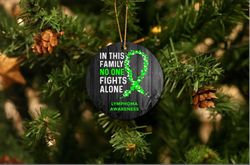 lymphoma awareness christmas ornament