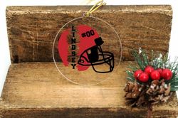 personalized american football helmet ornament,football lover gifts,football player christmas tree decor