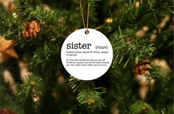 sister christmas ornament sister gift christmas sister gift from sister sister gift funny sister gift idea