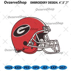 georgia bulldogs football helmet logo machine embroidery