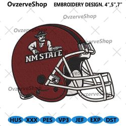 new mexico state aggies helmet embroidery digitizing instant download