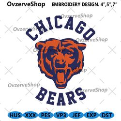 chicago bears embroidery design, nfl embroidery designs, chicago bears file