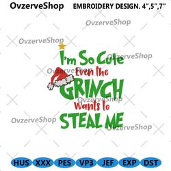 so cute grinch embroidery instant designs, grinch christmas machine embroidery file digital download, grinch quotes embr