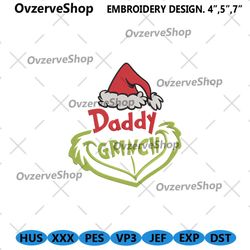 daddy grinch download embroidery, the face grinch embroidery, christmas grinch embroidery file digital downloads