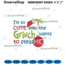 cute grinch steal embroidery instant, grinch embroidery file downloads, christmas embroidery digital designs